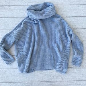 Lou & Grey Light Blue Oversized Cowl Neck Sweater